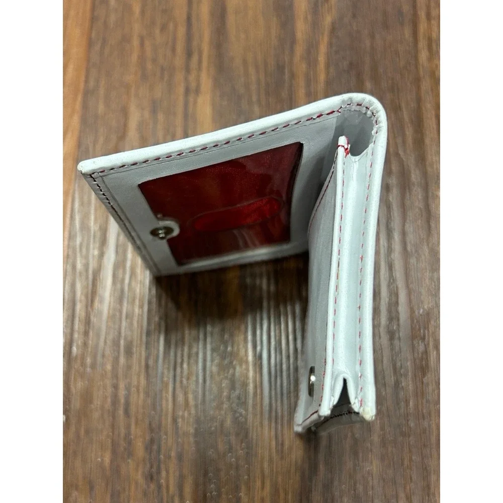 PGA Tour Wallet Red/White Leather‎ Slim Billfold Card Holder